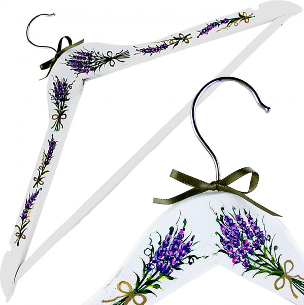 Изображение товара Набор деревянных вешалок-плечиков Брестская Фабрика Сувениров С полевыми цветами для свадебного платья невесты / HR16 (2шт)