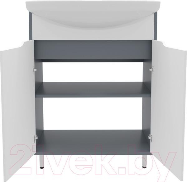 Изображение товара Тумба под умывальник Teymi Aina 60 / T60004 (белый/графит)