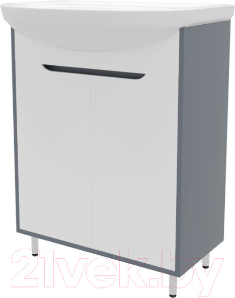 Изображение товара Тумба под умывальник Teymi Aina 60 / T60004 (белый/графит)