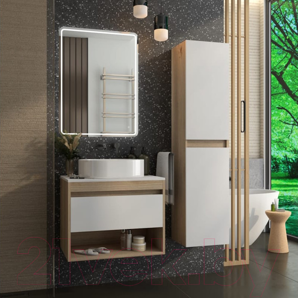 Изображение товара Тумба под умывальник Teymi Ritta 65 / T60520 (дуб эврика/белый матовый)