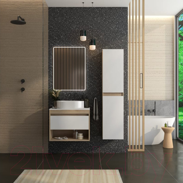 Изображение товара Тумба под умывальник Teymi Ritta 65 / T60520 (дуб эврика/белый матовый)