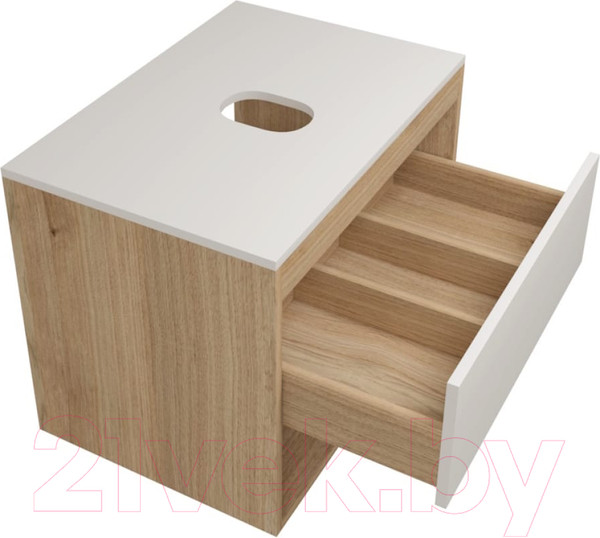 Изображение товара Тумба под умывальник Teymi Ritta 65 / T60520 (дуб эврика/белый матовый)