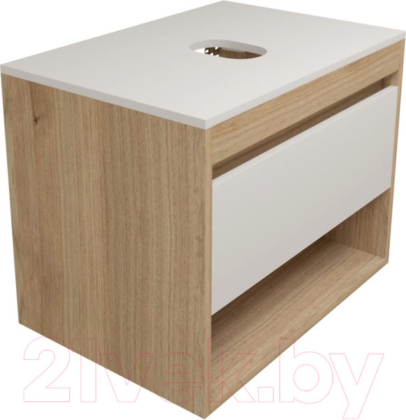 Изображение товара Тумба под умывальник Teymi Ritta 65 / T60520 (дуб эврика/белый матовый)