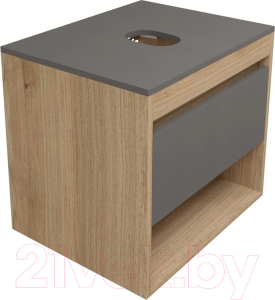 Изображение товара Тумба под умывальник Teymi Ritta 55 / T60523 (дуб эврика/графит матовый)