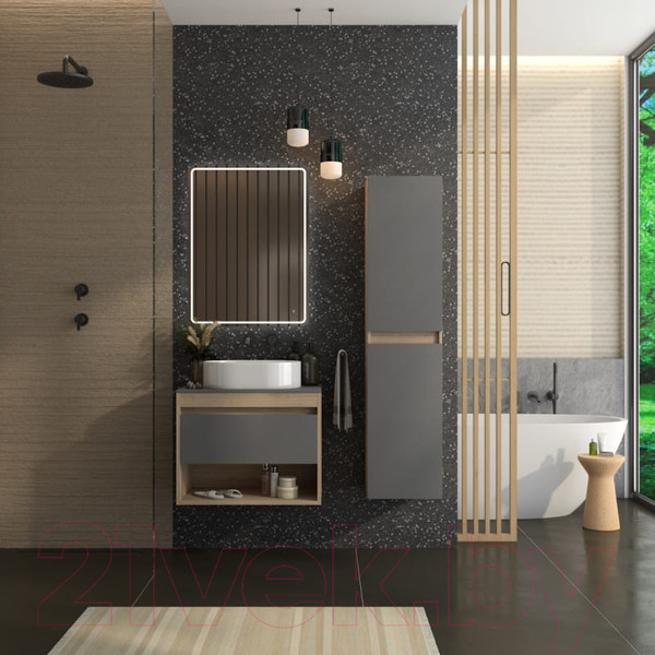 Изображение товара Тумба под умывальник Teymi Ritta 65 / T60524 (дуб эврика/графит матовый)