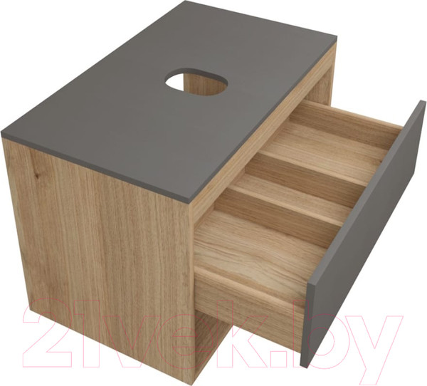 Изображение товара Тумба под умывальник Teymi Ritta 75 / T60525 (дуб эврика/графит матовый)