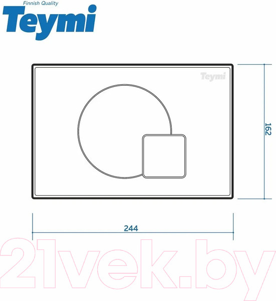 Изображение товара Кнопка для инсталляции Teymi Ellie / T70022CH (хром глянцевый)