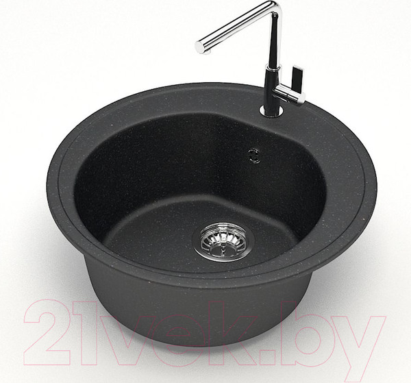 Изображение товара Мойка кухонная Teymi Lina D51 / T120101 (черный матовый)