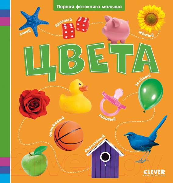 Изображение товара Развивающая книга CLEVER Первая фотокнига малыша. Цвета / 9785002115624