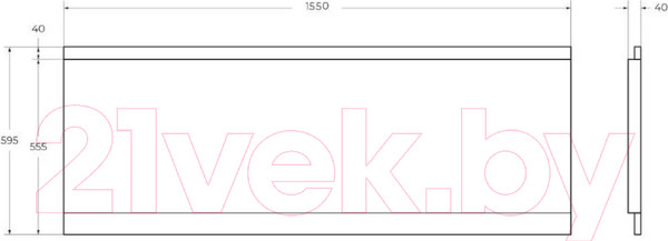 Изображение товара Экран для ванны Cezares ECO-155-F-SCR-W37