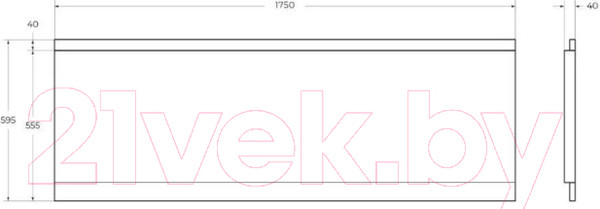 Изображение товара Экран для ванны Cezares ECO-175-F-SCR-W37