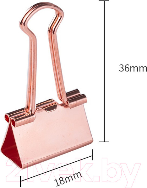 Изображение товара Зажим для бумаги Deli 78200 (25шт, розовое золото)