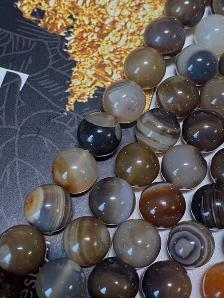 Изображение товара Серьги Wolves Элитный Агат 40764 №2 (серый)