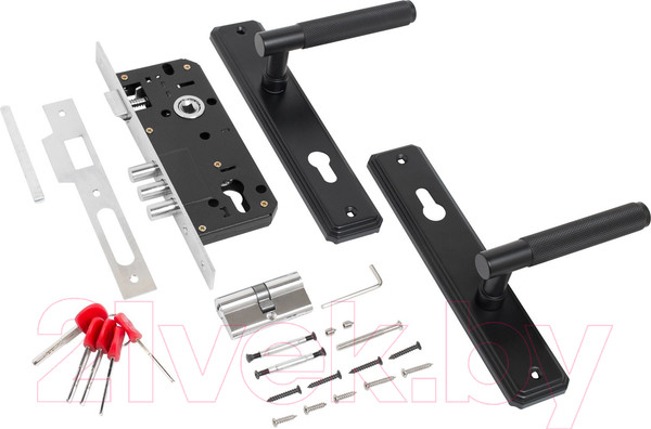 Изображение товара Замок врезной БУЛАТ Ферона ЗВ4-3.02.02 (черный)