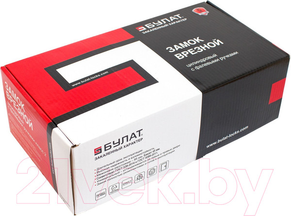 Изображение товара Замок врезной БУЛАТ Ферона ЗВ4-3.02.02 (черный)