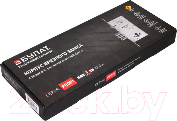 Изображение товара Корпус врезного замка БУЛАТ ЗВ4-3(16).60.85.08 (хром)