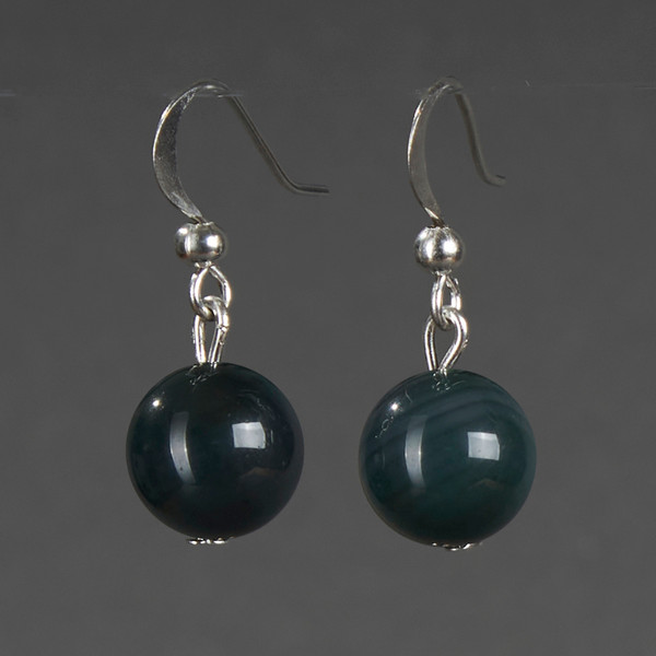 Изображение товара Серьги Wolves Элитный Агат 40771 №1 (зеленый)