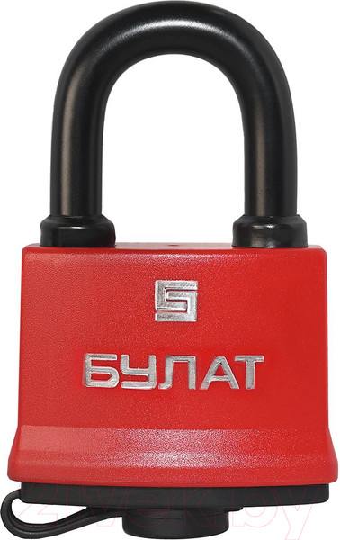 Изображение товара Замок навесной БУЛАТ ВС 1-П58 ПЛ (5 ключей)