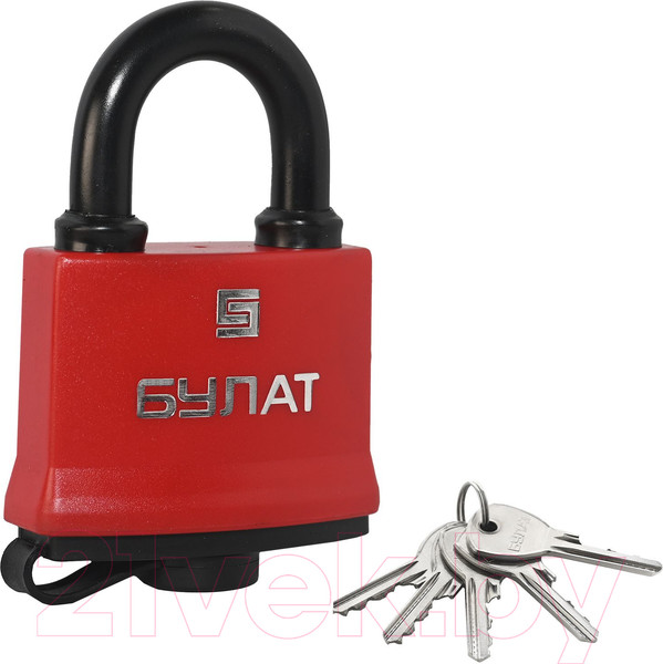Изображение товара Замок навесной БУЛАТ ВС 1-П70 ПЛ (5 ключей)