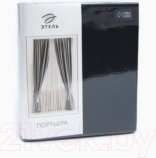 Изображение товара Штора Этель 10339922 (145x265, черный, блэкаут)