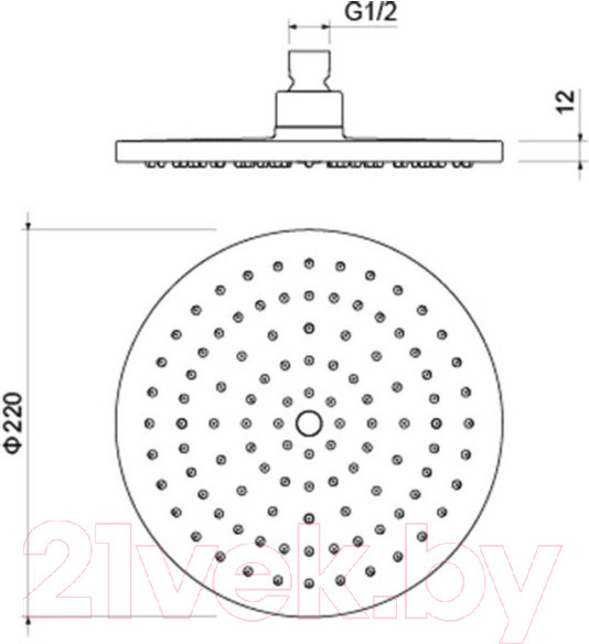 Изображение товара Лейка верхнего душа Aquatek AQ2086CR