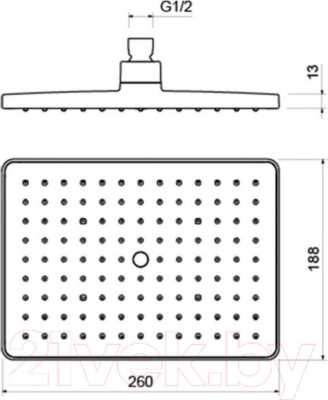 Изображение товара Лейка верхнего душа Aquatek AQ2087MB (черный матовый)