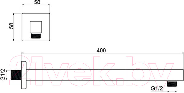 Изображение товара Душевой кронштейн Aquatek AQ2177CR