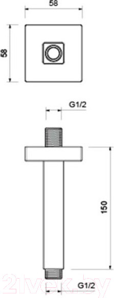 Изображение товара Душевой кронштейн Aquatek AQ2172CR