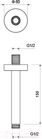 Изображение товара Душевой кронштейн Aquatek AQ2171CR