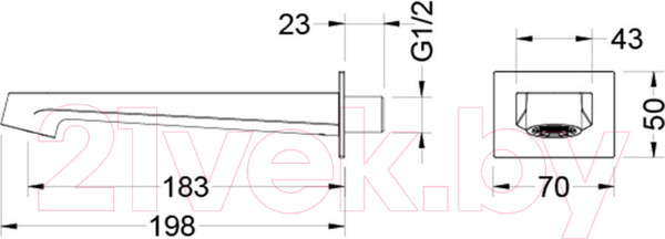 Изображение товара Излив Aquatek Оберон AQ1241MB (черный матовый)