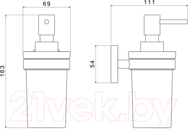 Изображение товара Дозатор для жидкого мыла Aquatek Европа AQ4105CR