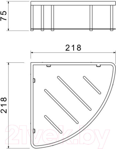 Изображение товара Полка для ванной Aquatek AQ4926CR