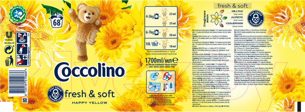 Изображение товара Кондиционер для белья Coccolino Happy Yellow (1.7л)
