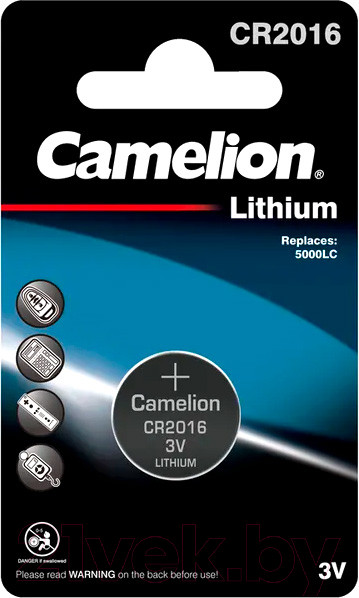 Изображение товара Батарейка Camelion CR2016-BP1 3V 10/1800