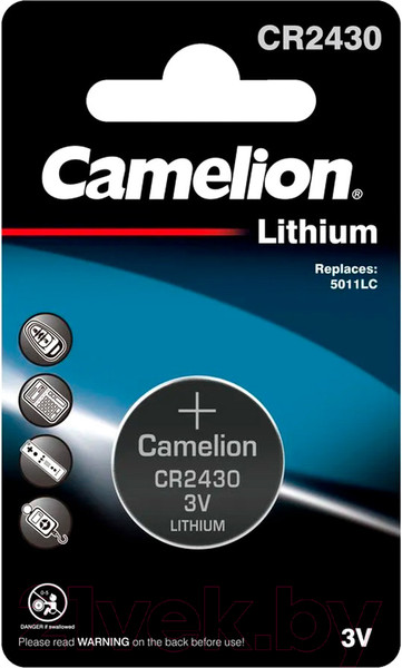 Изображение товара Батарейка Camelion CR2430-BP1 3V 10/1800