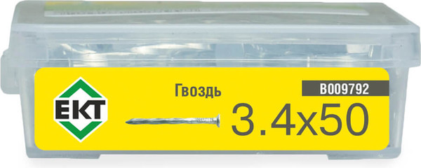 Изображение товара Гвоздь винтовой ЕКТ 3.4x50 / B009792 (400г, цинк)