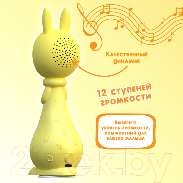 Изображение товара Интерактивная игрушка BertToys Зайчик Грызушка / 4630017955817 (желтый)