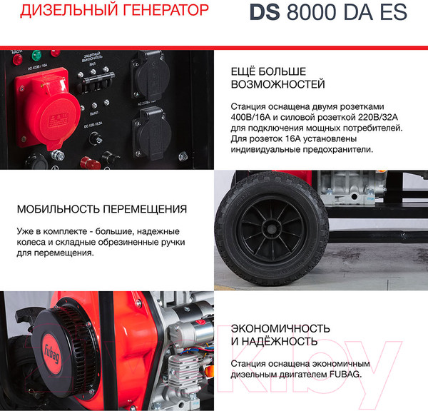 Изображение товара Дизельный генератор Fubag DS 8000 DA ES (646236)