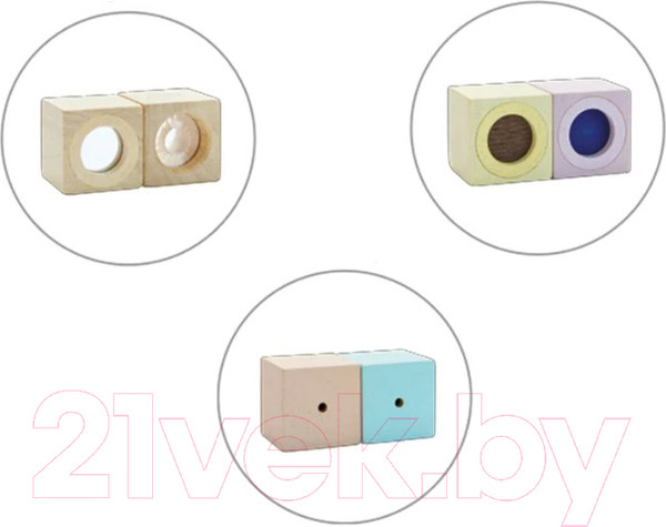 Изображение товара Развивающий игровой набор Plan Toys Блоки Прикоснись и угадай / 5257