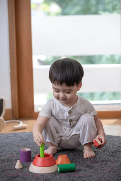 Изображение товара Развивающий игровой набор Plan Toys Пирамидка Чашка / 5465