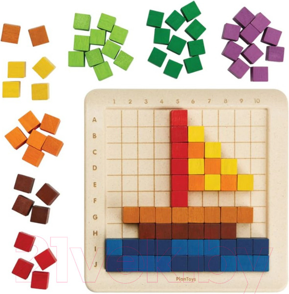 Изображение товара Развивающий игровой набор Plan Toys Счеты-мозайка / 5468