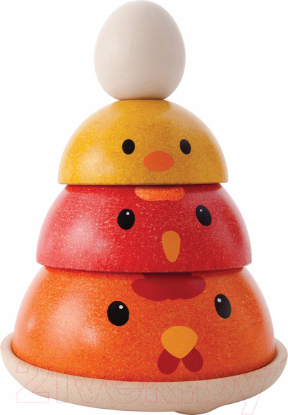 Изображение товара Развивающий игровой набор Plan Toys Пирамидка Куриное гнездо / 5695