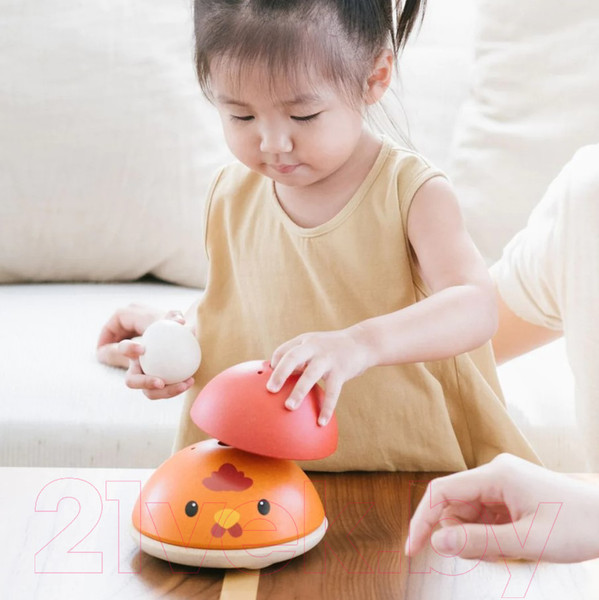 Изображение товара Развивающий игровой набор Plan Toys Пирамидка Куриное гнездо / 5695