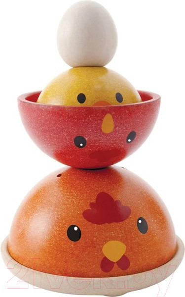 Изображение товара Развивающий игровой набор Plan Toys Пирамидка Куриное гнездо / 5695