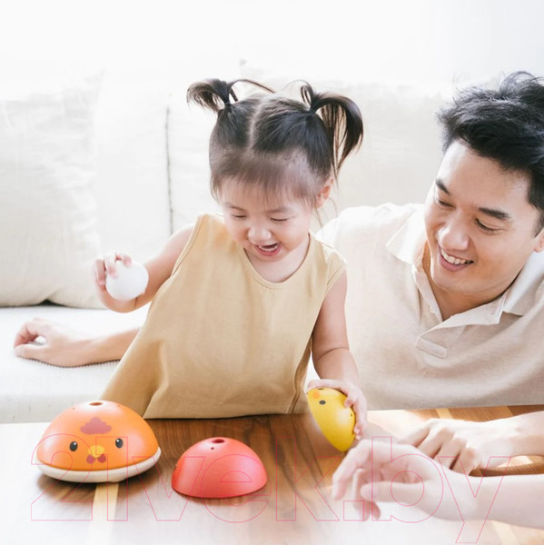 Изображение товара Развивающий игровой набор Plan Toys Пирамидка Куриное гнездо / 5695