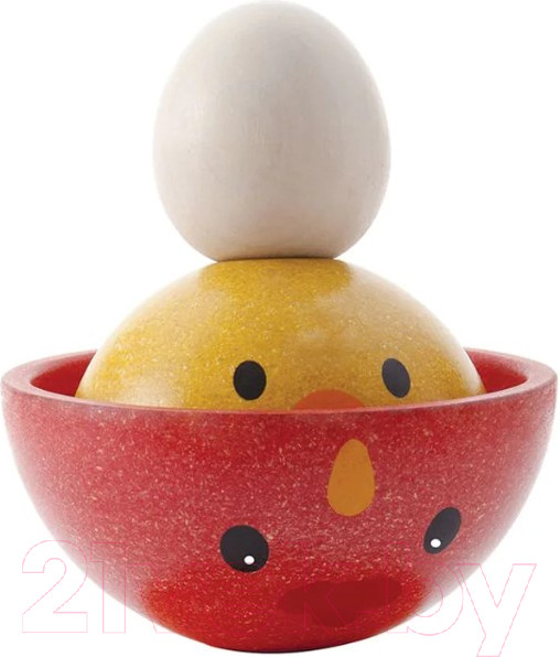 Изображение товара Развивающий игровой набор Plan Toys Пирамидка Куриное гнездо / 5695