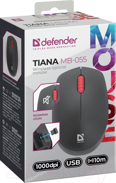 Изображение товара Мышь Defender Tiana MB-055 / 52055 (черный)
