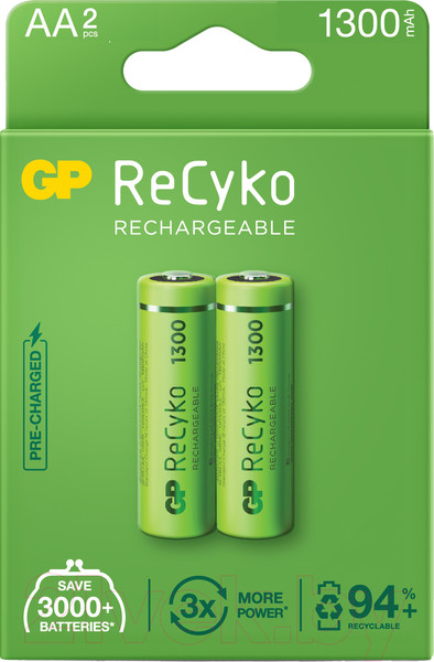 Изображение товара Комплект аккумуляторов GP Batteries 130AAHCE-2EB2 (2шт)