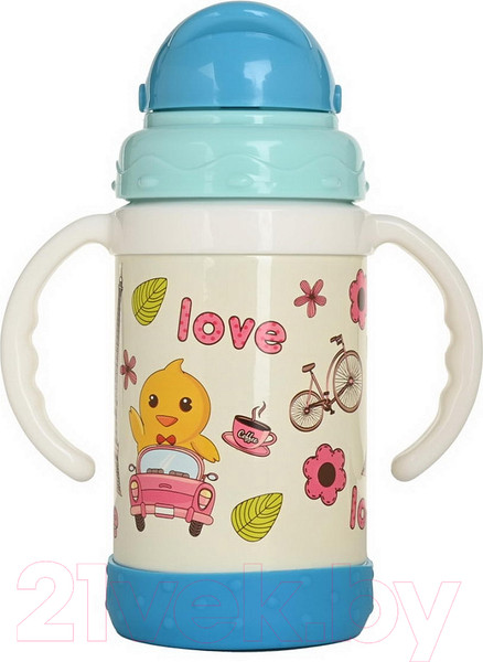 Изображение товара Термопоильник Pituso KD9309 с трубочкой (голубой)