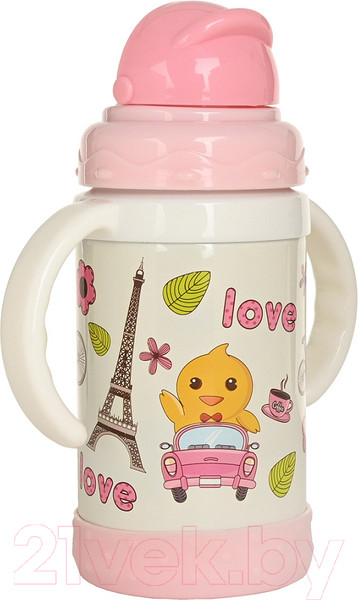 Изображение товара Термопоильник Pituso KD9309 с трубочкой (розовый)